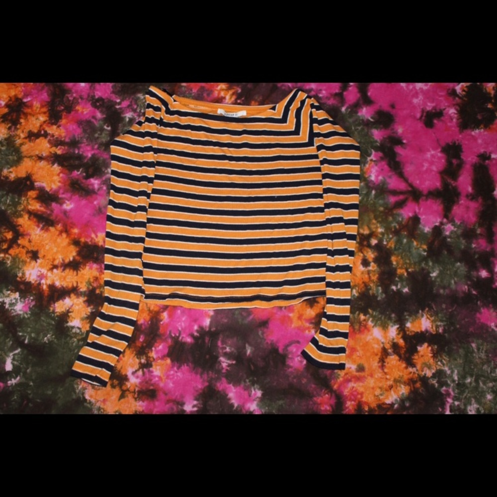 striped off the shoulder top